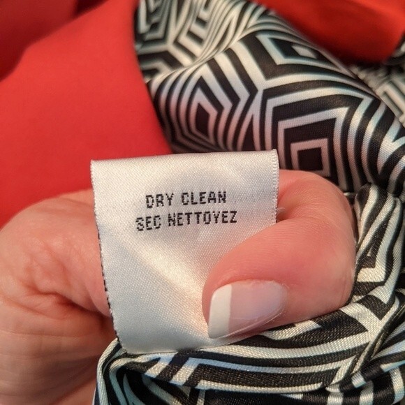 Talbots coral orange/pink long double breasted trench coat, lined size 6 - Picture 5 of 6